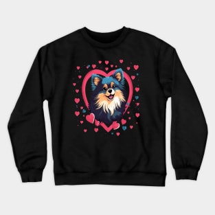 Pomeranian Valentine Day Crewneck Sweatshirt